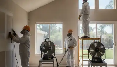 Water damage restoration team in Fair Oaks, CA assessing property damage and cleanup needs